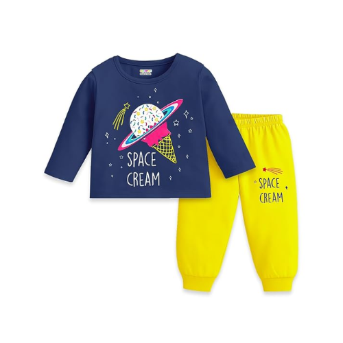 Shenine Baby Girls Cotton T-Shirt & Pyjama Set | Pack of 3 | Soft, Breathable & Comfortable Everyday Wear - Image 4
